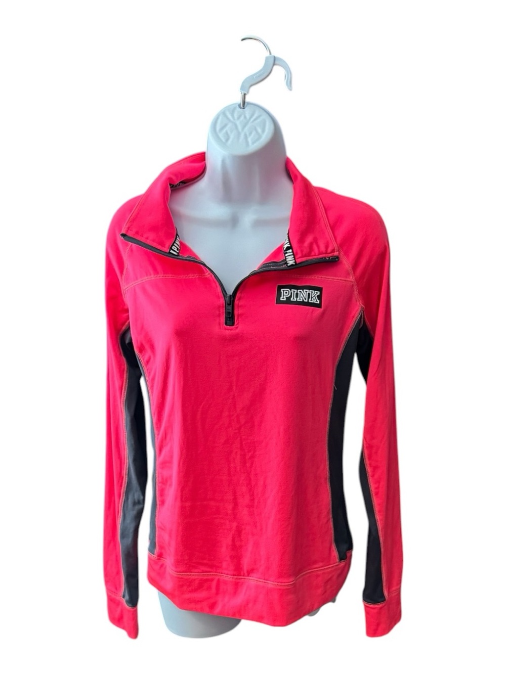 PINK Victoria's Secret Pink Half-Zip Pullover with Dark Paneling
